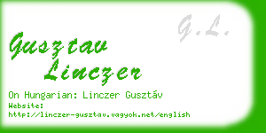 gusztav linczer business card